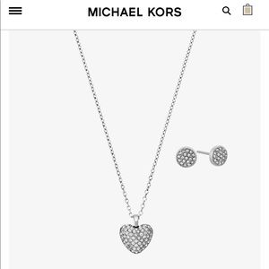 Michael Kors Pavé Heart Necklace